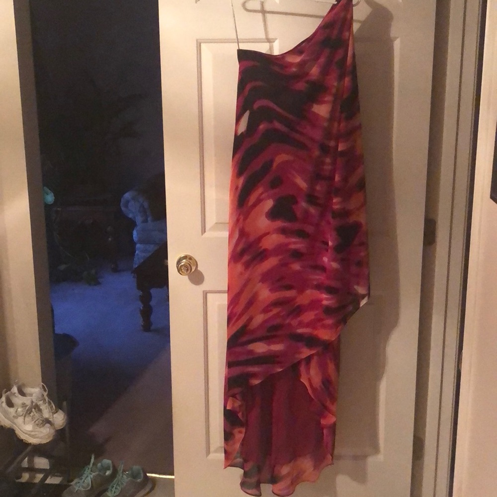 One shoulder maxi dress